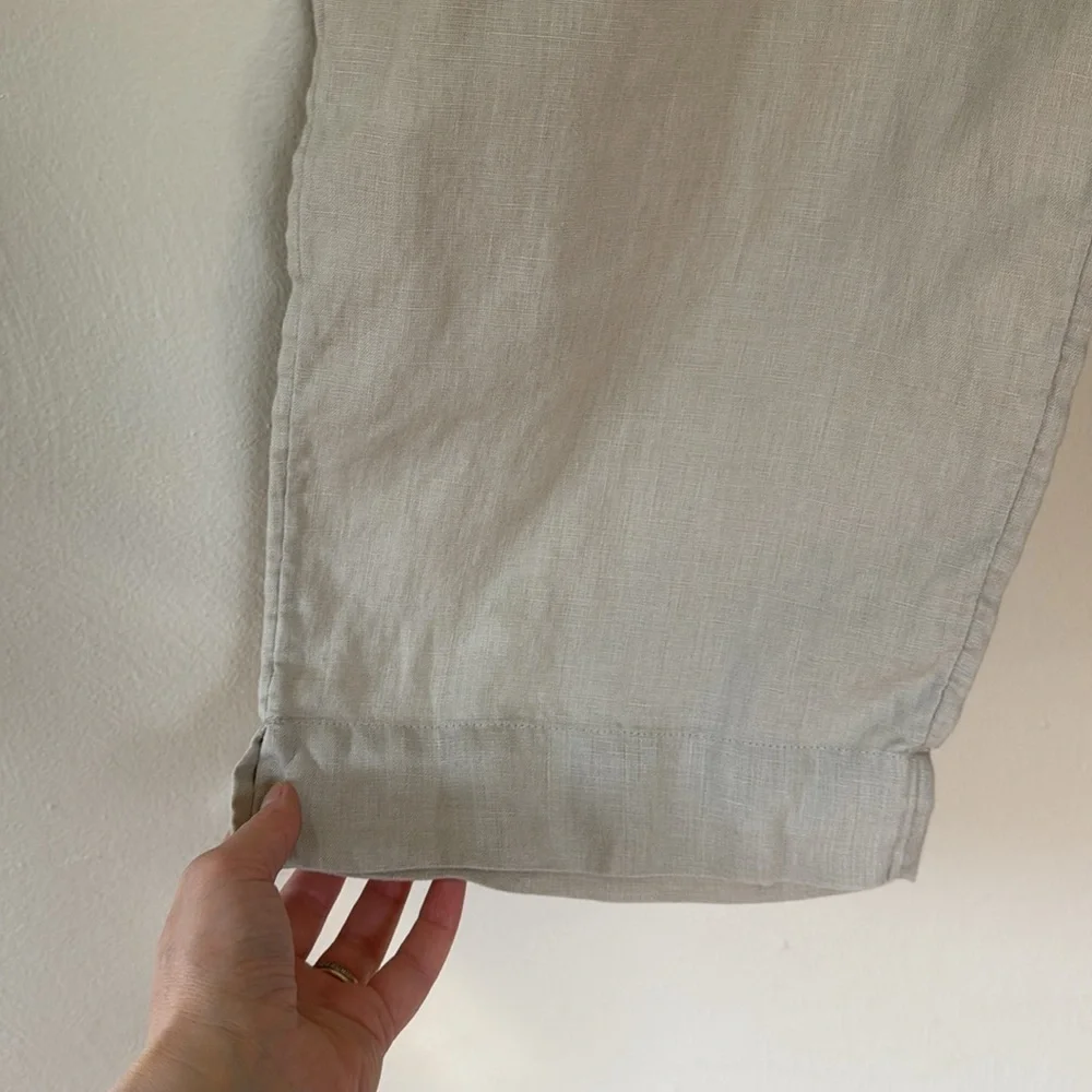 Marsh Landing Light Tan linen pants medium - Picture 4 of 10